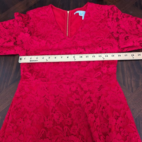 Draper James Blooming Lace Red Dress - Picture 8 of 9